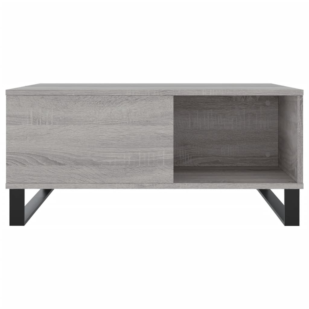Masuta de cafea, gri sonoma, 80x80x36,5 cm, lemn prelucrat — imaginea 4