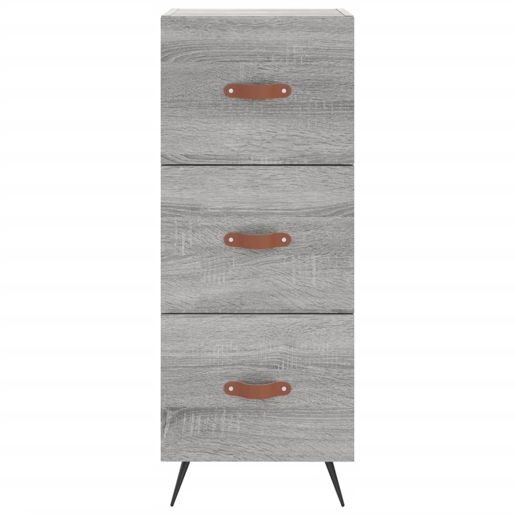 Servanta, gri sonoma, 34,5x34x90 cm, lemn compozit — imaginea 6