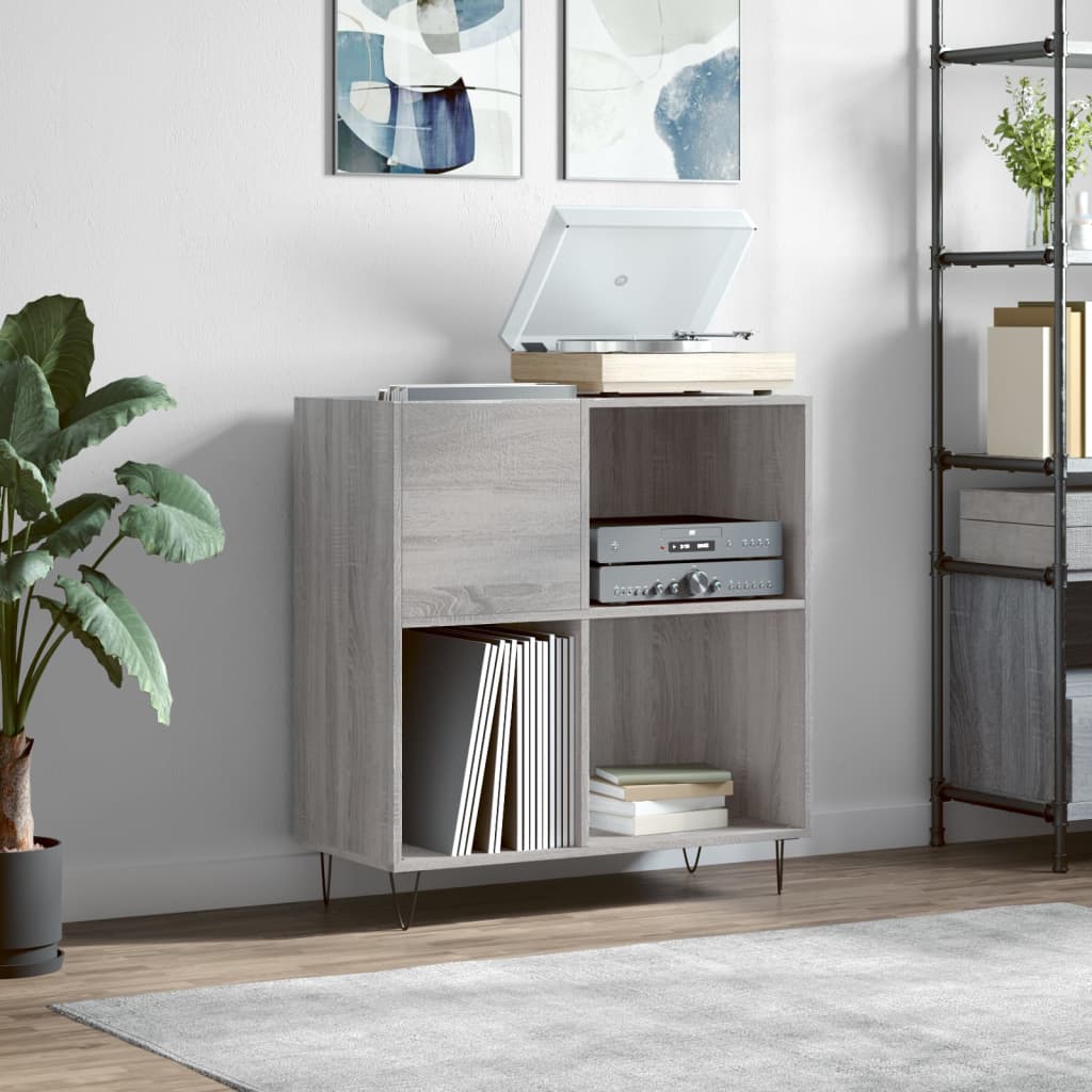 Dulap pentru discuri gri sonoma 84,5x38x89 cm lemn compozit — imaginea 2