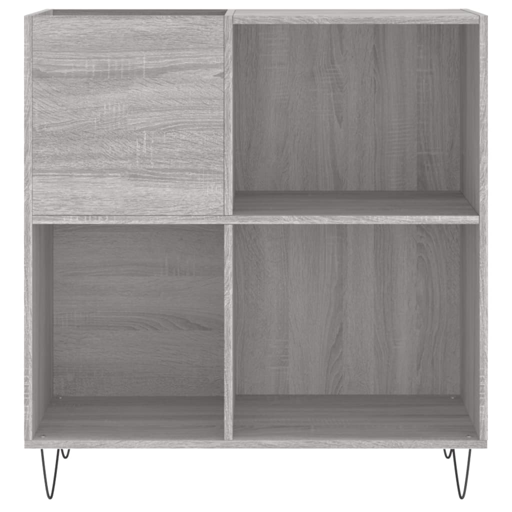 Dulap pentru discuri gri sonoma 84,5x38x89 cm lemn compozit — imaginea 4