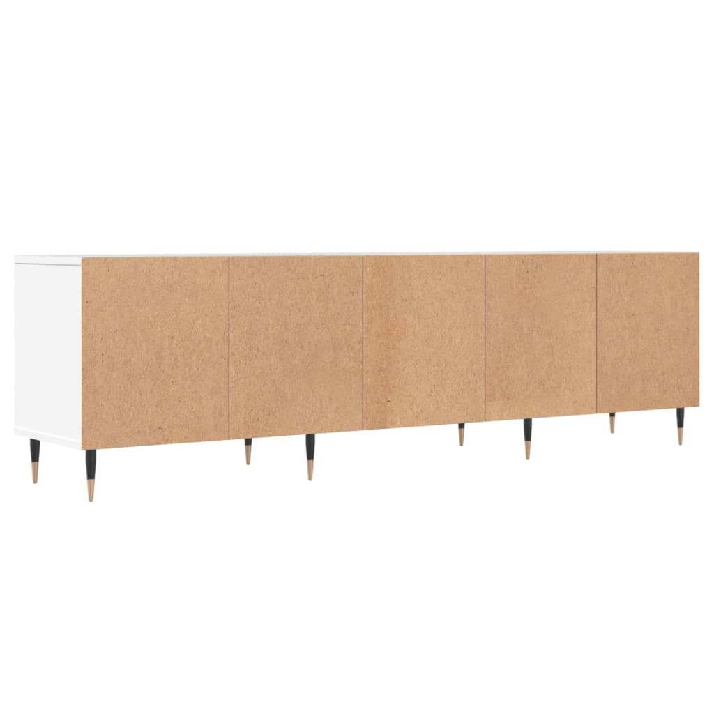 Comoda TV, alb, 150x30x44,5 cm, lemn prelucrat — imaginea 8