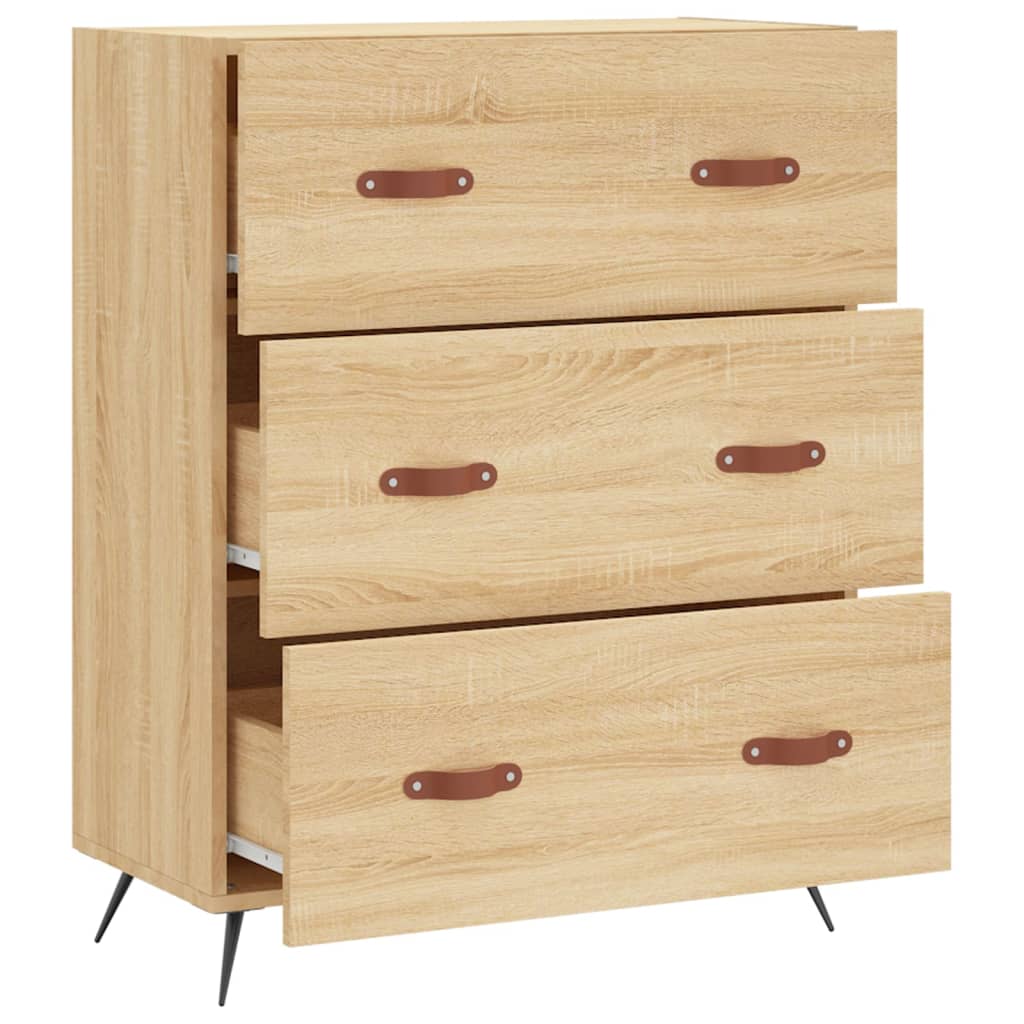 Comoda cu sertare, stejar sonoma, 69,5x34x90 cm, lemn prelucrat — imaginea 6
