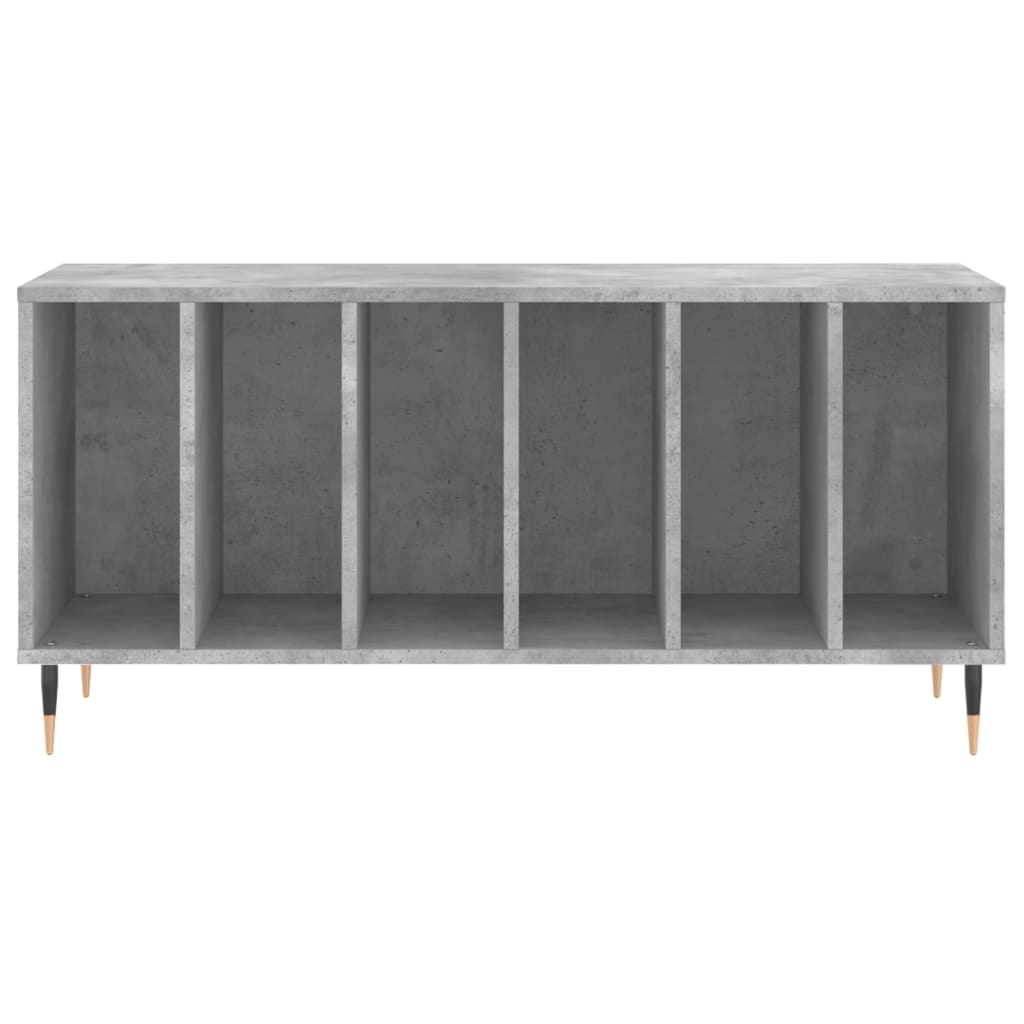 Dulap pentru discuri gri beton, 100x38x48 cm, lemn prelucrat — imaginea 4