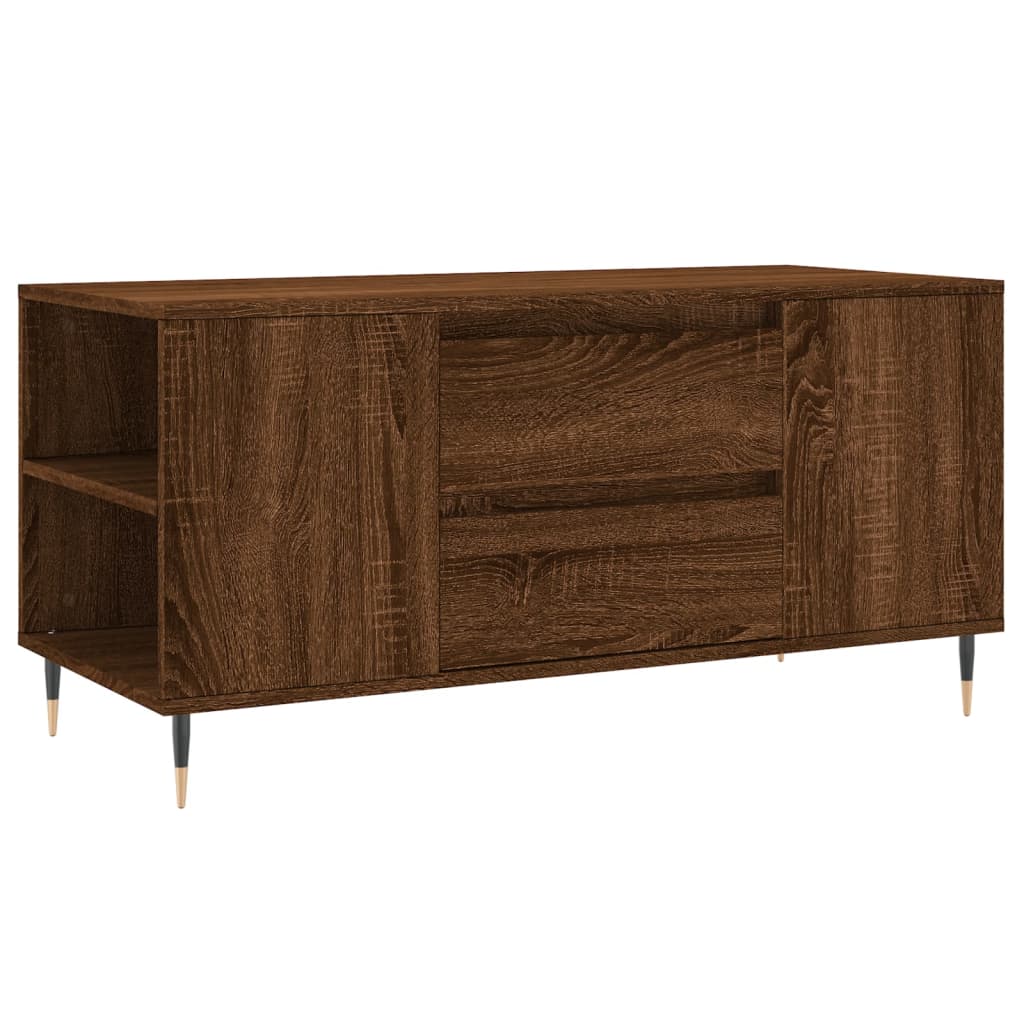 Masuta de cafea, stejar maro, 102x44,5x50 cm, lemn prelucrat