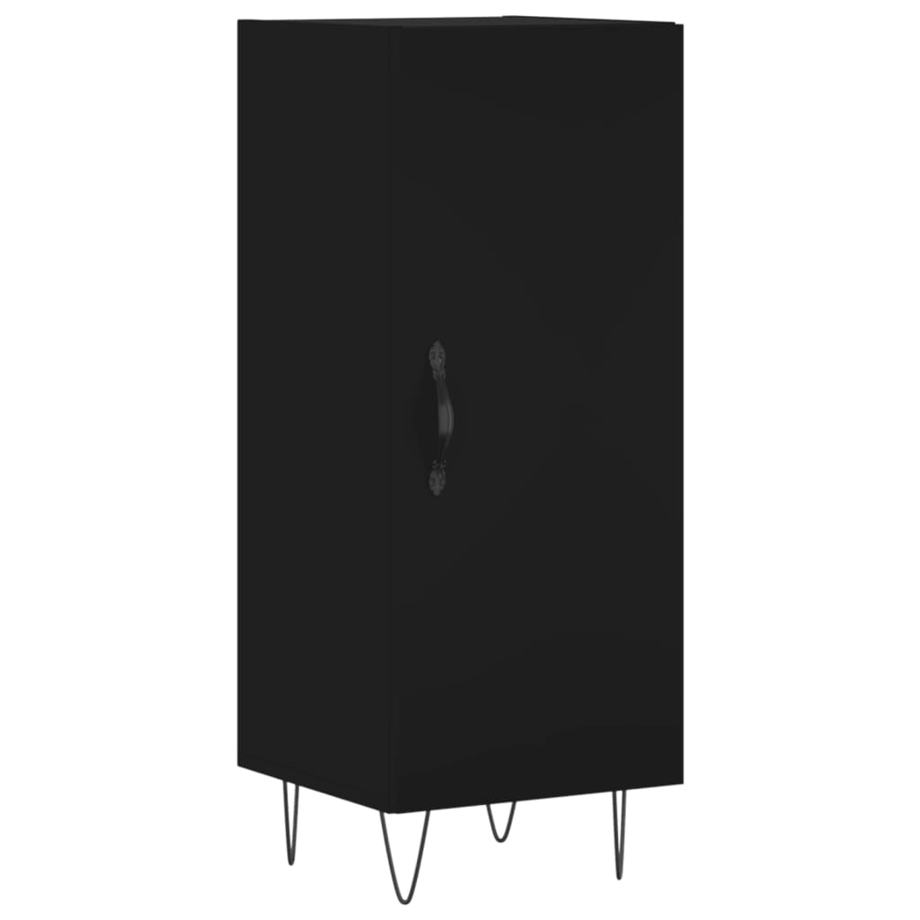 Servanta, negru, 34,5x34x90 cm, lemn compozit