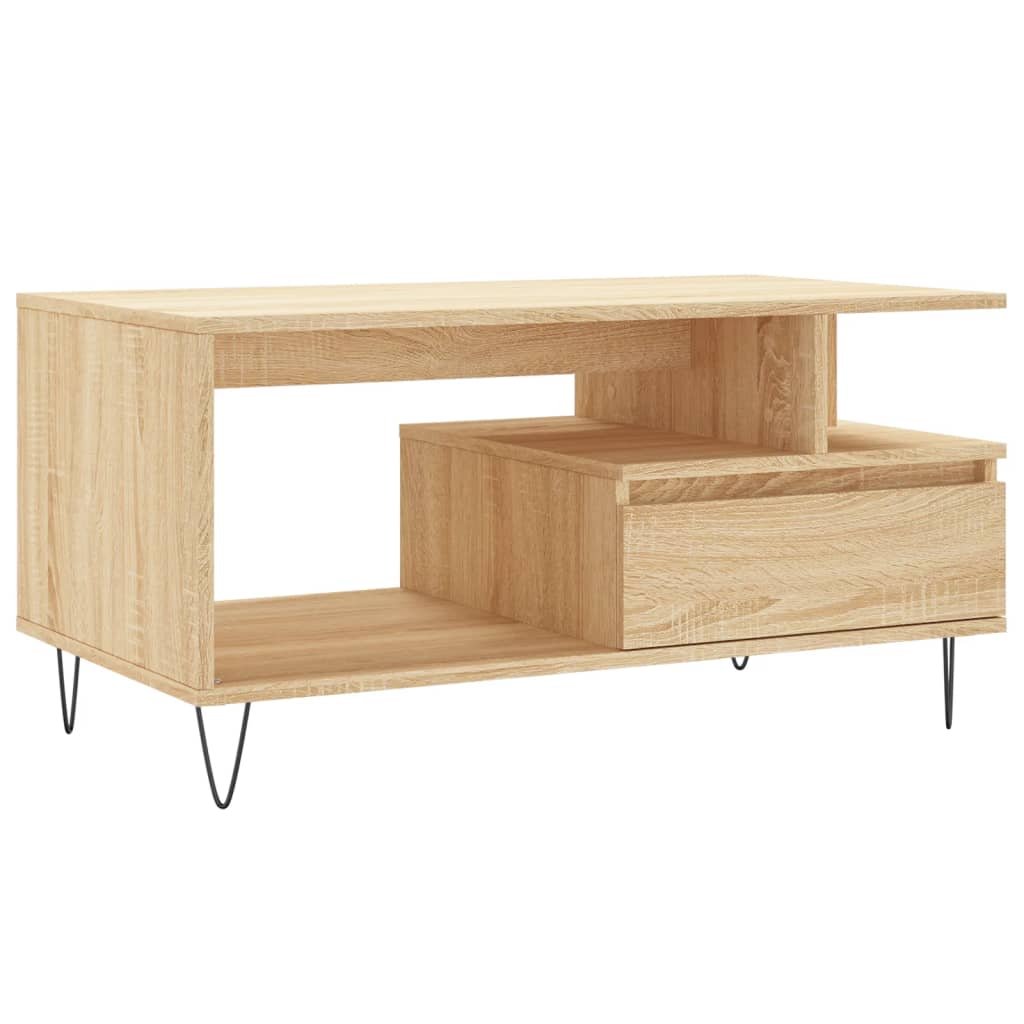 Masuta de cafea, stejar sonoma, 90x49x45 cm, lemn prelucrat