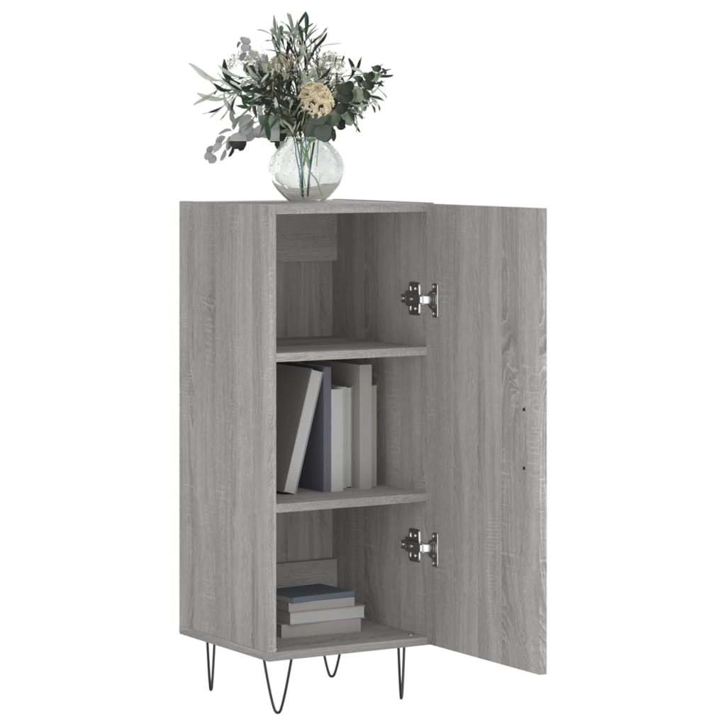 Servanta, gri sonoma, 34,5x34x90 cm, lemn compozit — imaginea 4