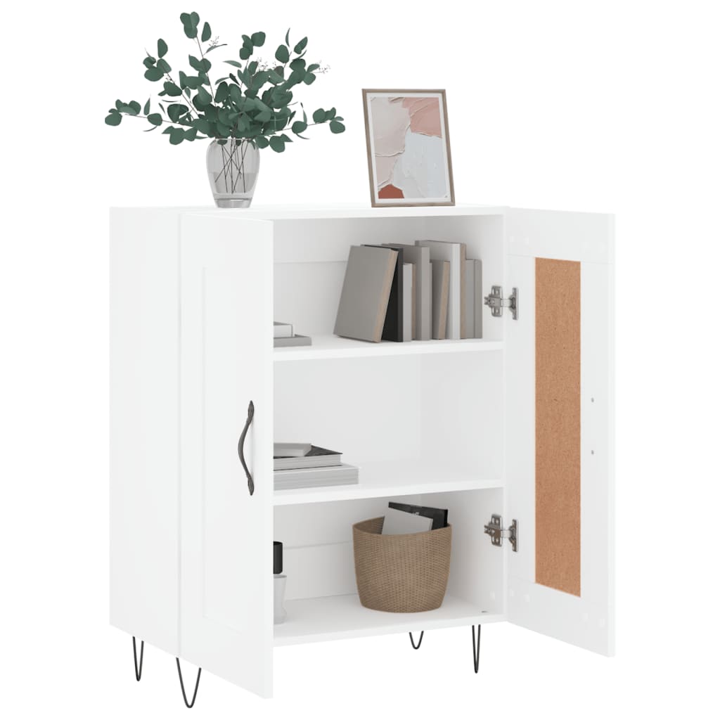 Servanta, alb, 69,5x34x90 cm, lemn compozit — imaginea 4