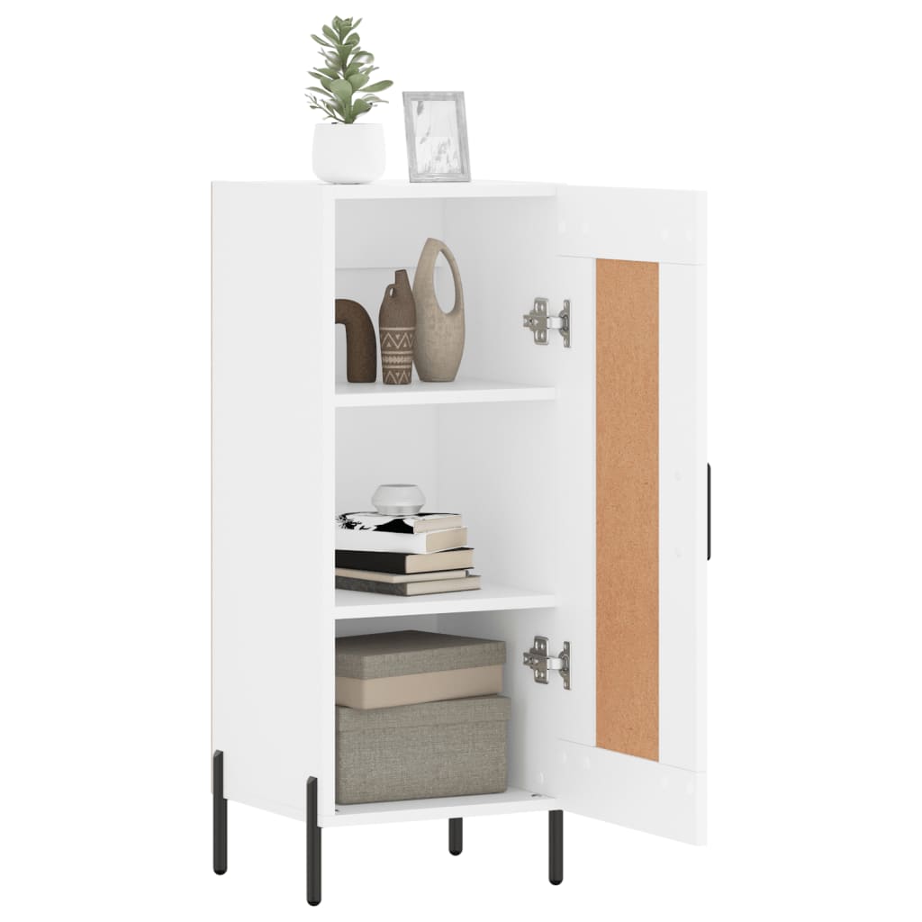 Servanta, alb, 34,5x34x90 cm, lemn compozit — imaginea 4