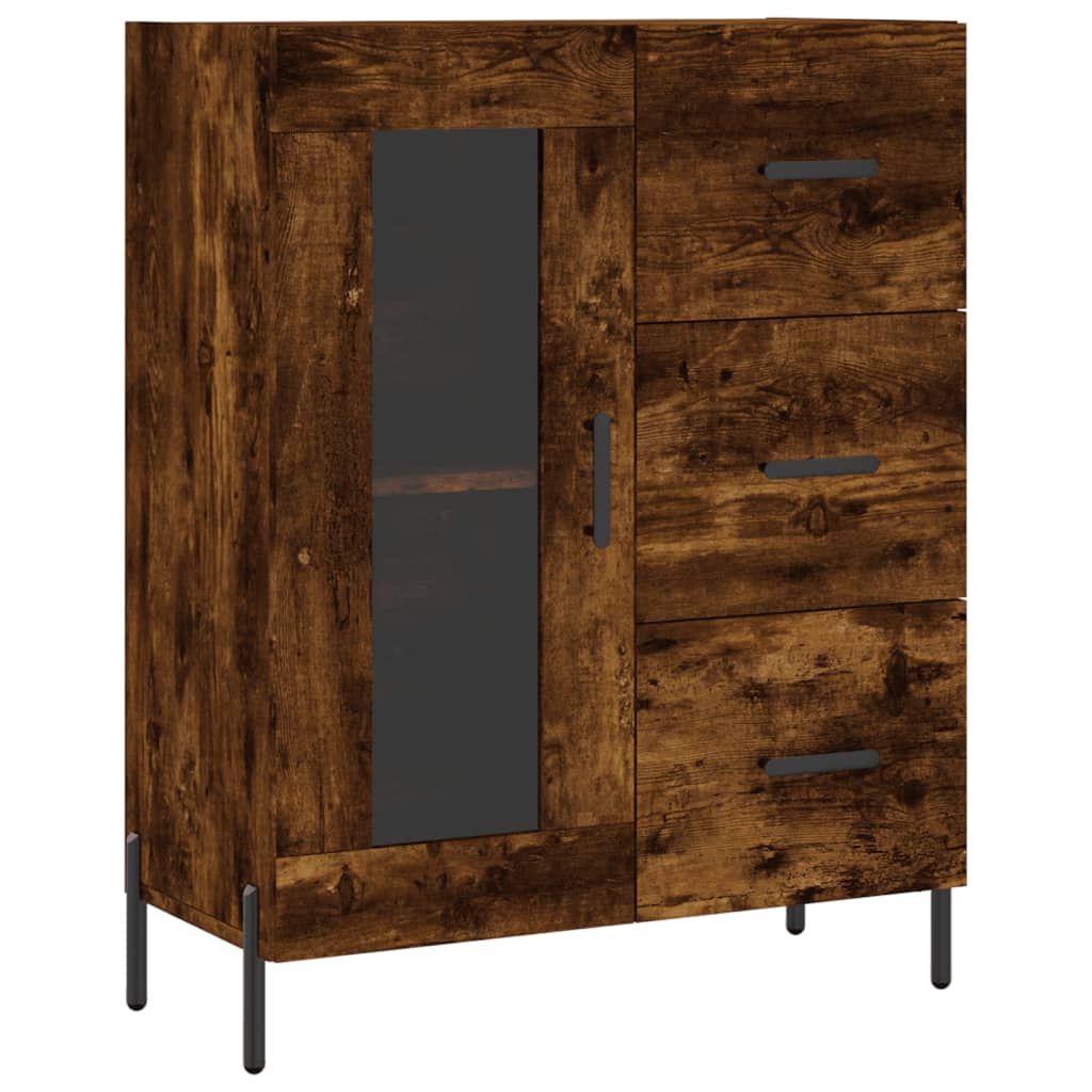 Servanta, stejar fumuriu, 69,5x34x90 cm, lemn compozit