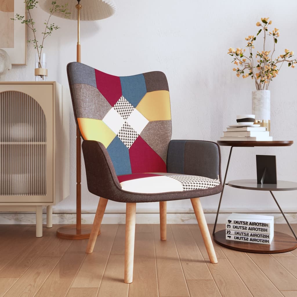 Fotoliu de relaxare, material textil, petice — imaginea 2