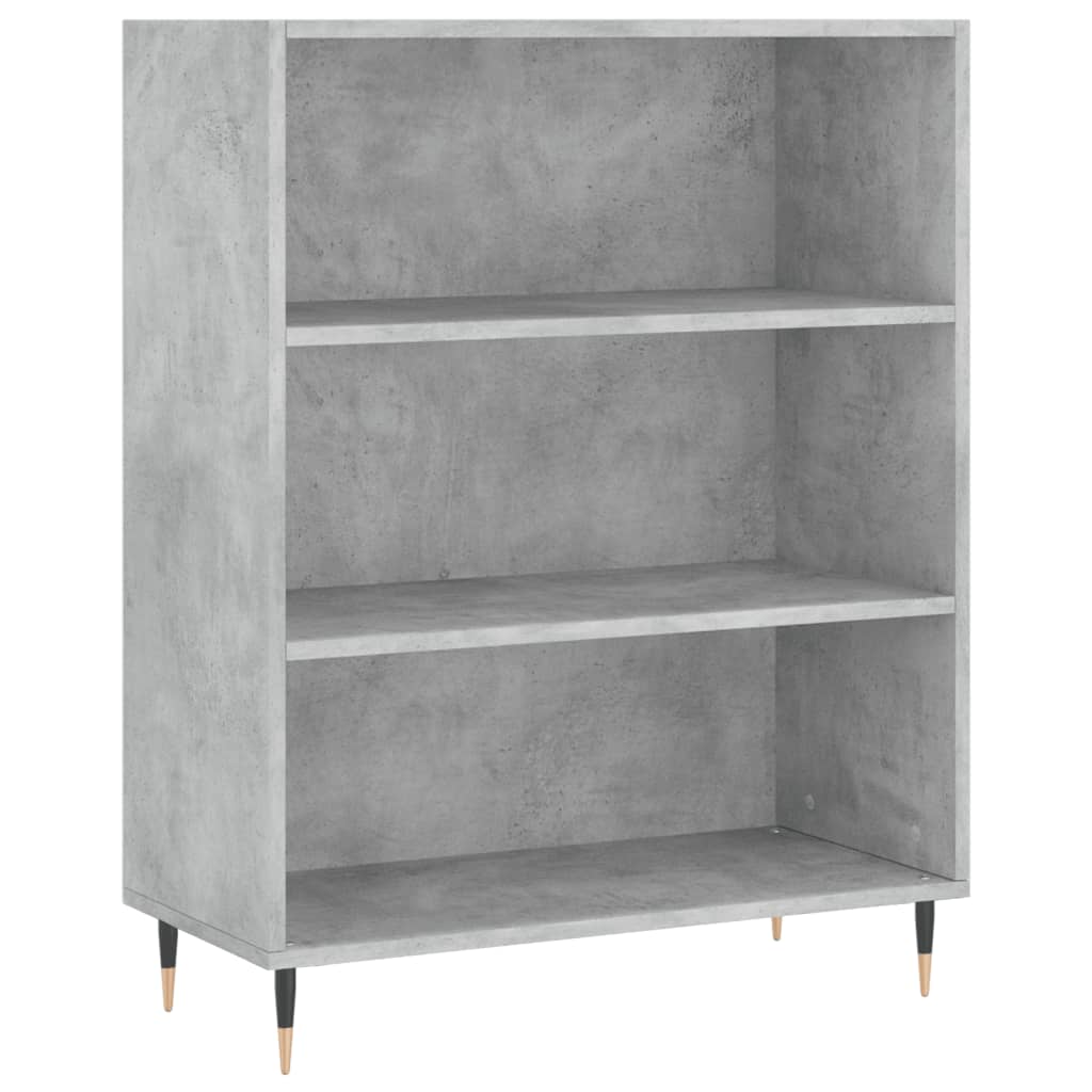 Dulap inalt, gri beton, 69,5x32,5x180 cm, lemn compozit — imaginea 4