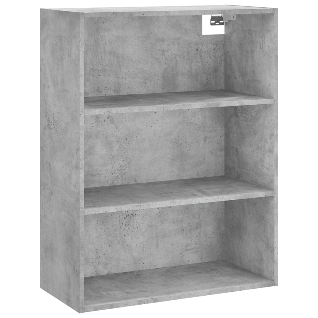 Dulap inalt, gri beton, 69,5x32,5x180 cm, lemn compozit — imaginea 6