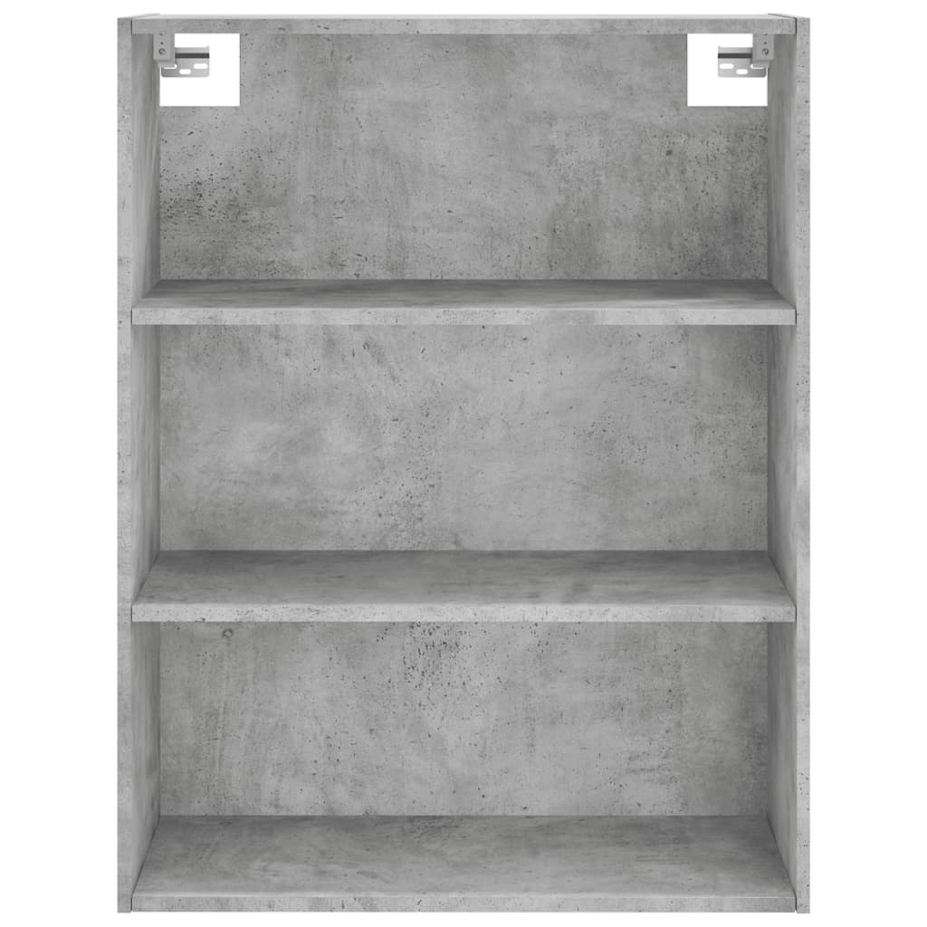 Dulap inalt, gri beton, 69,5x32,5x180 cm, lemn compozit — imaginea 7
