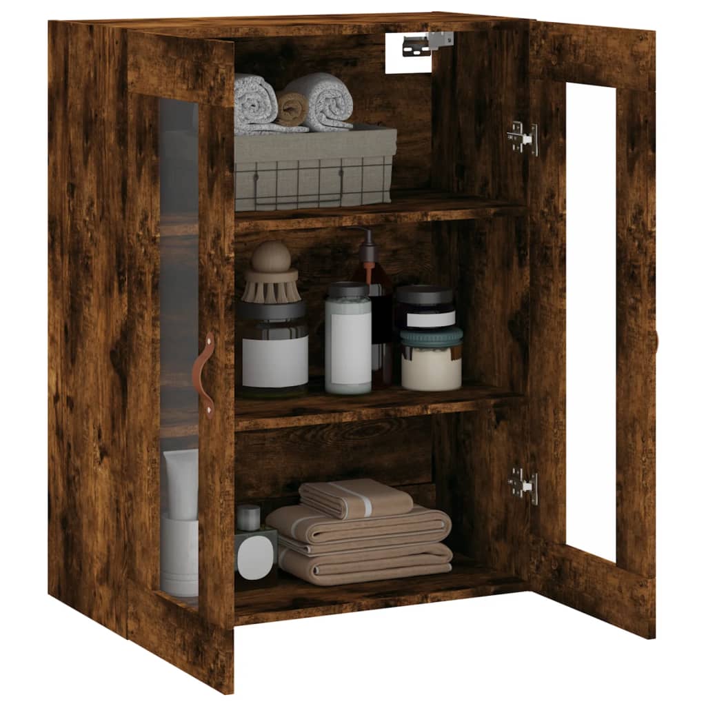 Dulap montat pe perete, stejar fumuriu, 69,5x34x90 cm — imaginea 5
