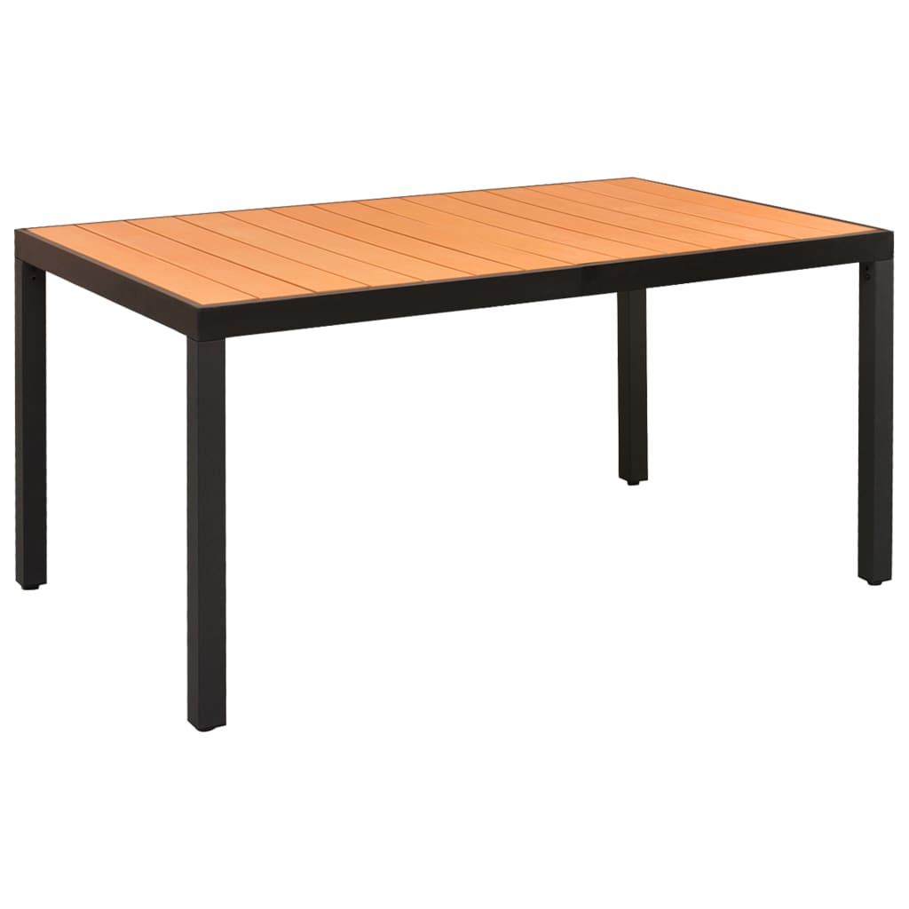Set mobilier de gradina, 7 piese, negru si maro — imaginea 9