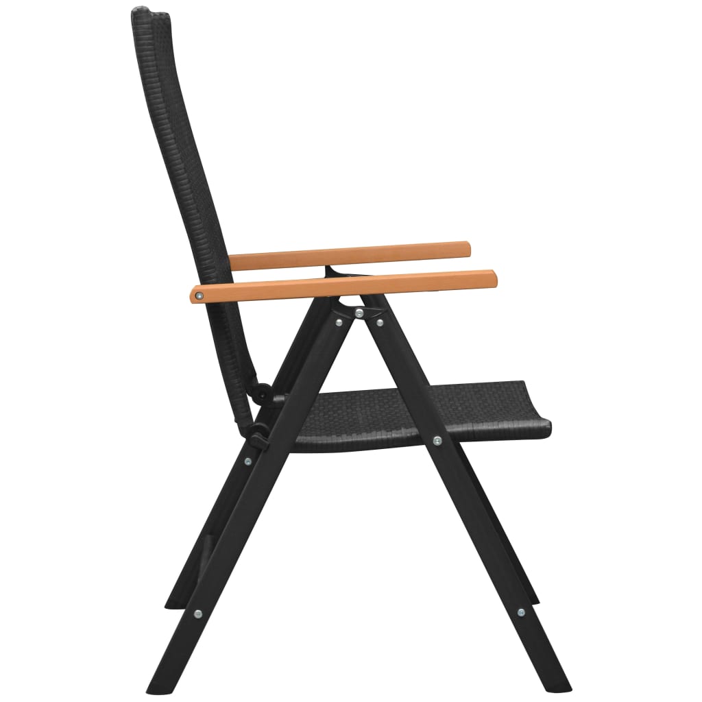 Set mobilier de gradina, 5 piese, negru si maro — imaginea 6