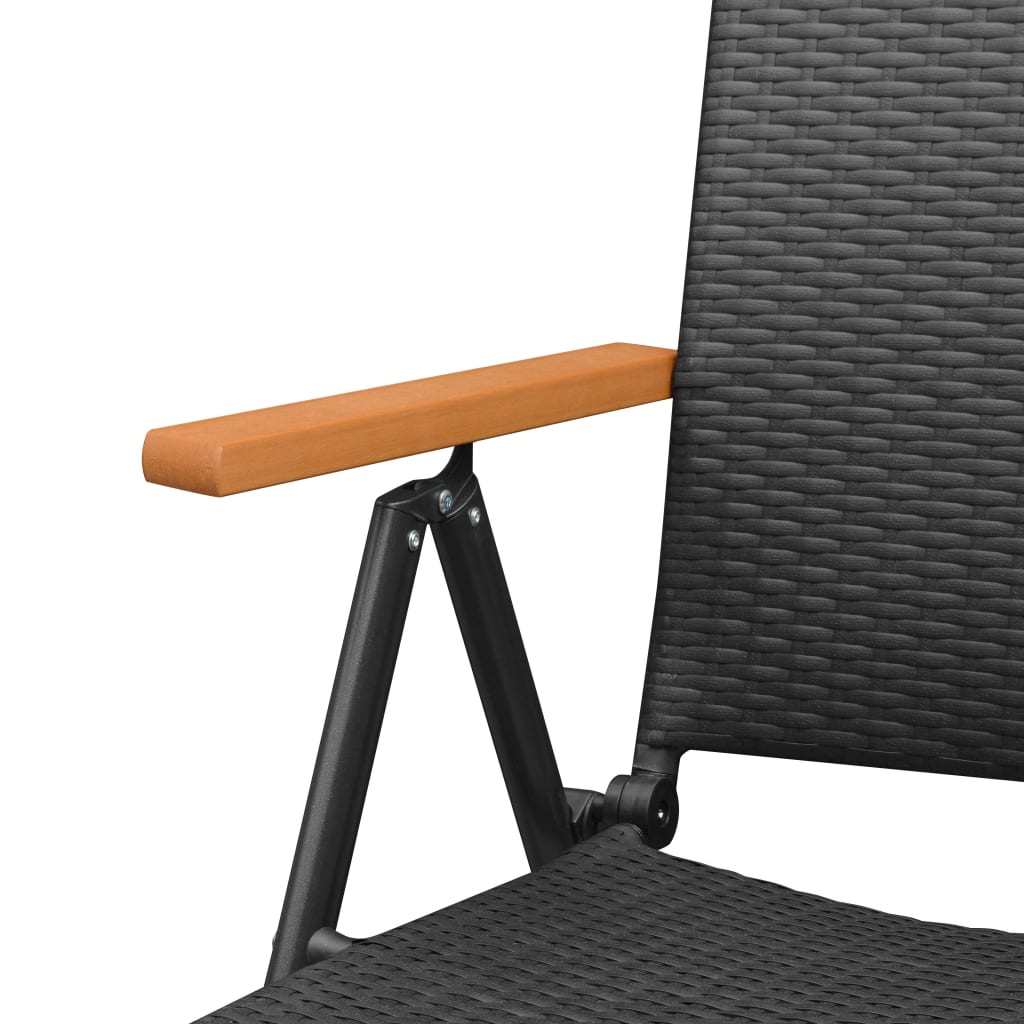 Set mobilier de gradina, 5 piese, negru si maro — imaginea 8