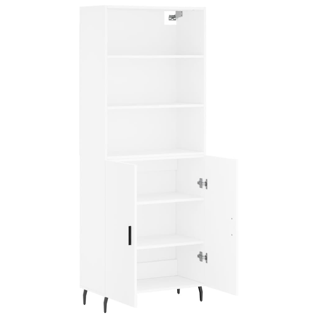 Dulap inalt, alb, 69,5x34x180 cm, lemn compozit — imaginea 4
