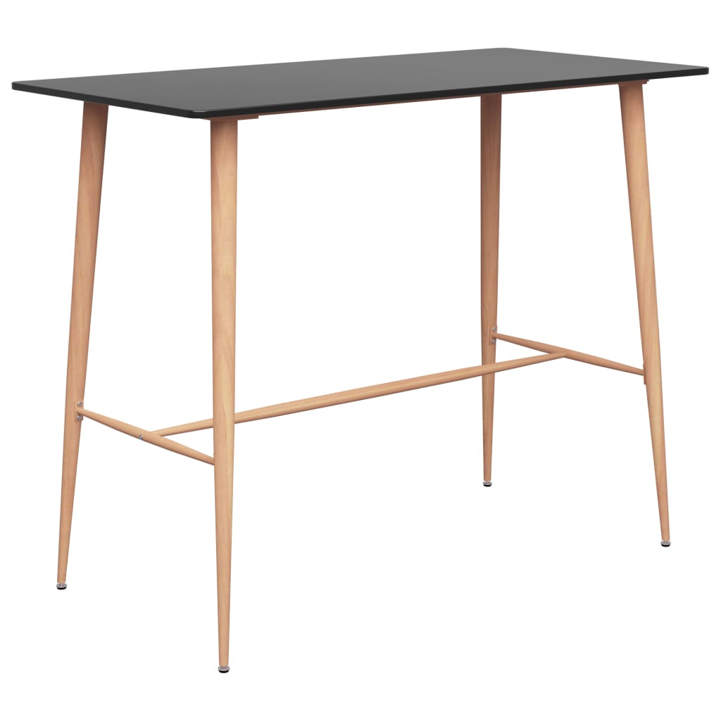 Set mobilier de bar, 5 piese, negru si alb — imaginea 2