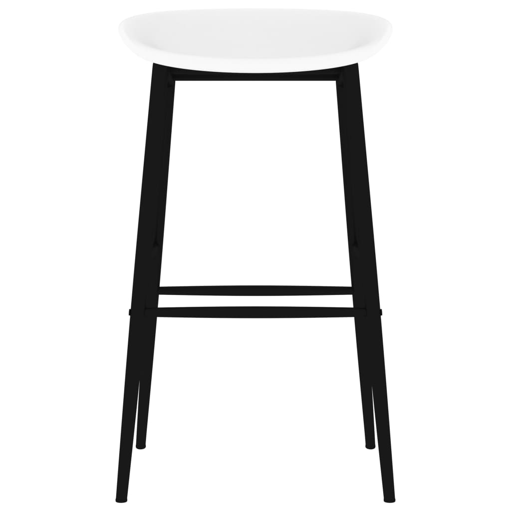 Set mobilier de bar, 5 piese, negru si alb — imaginea 8