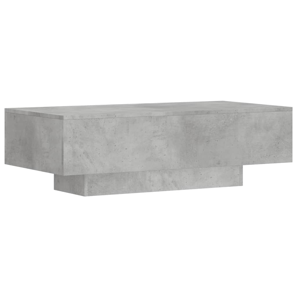 Masuta de cafea, gri beton, 100x49,5x31 cm, lemn prelucrat