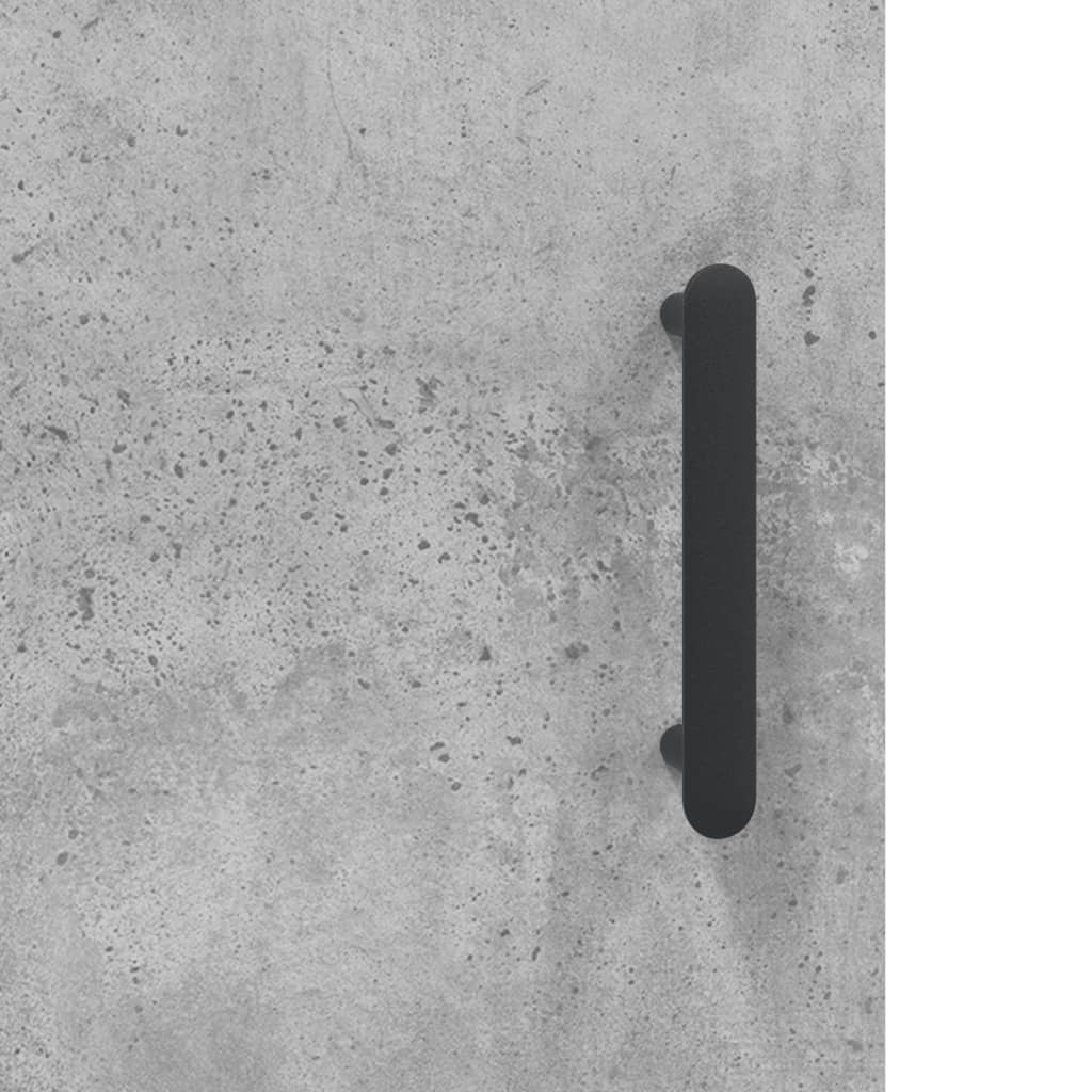 Dulapuri de perete, 2 buc., gri beton, lemn prelucrat — imaginea 9