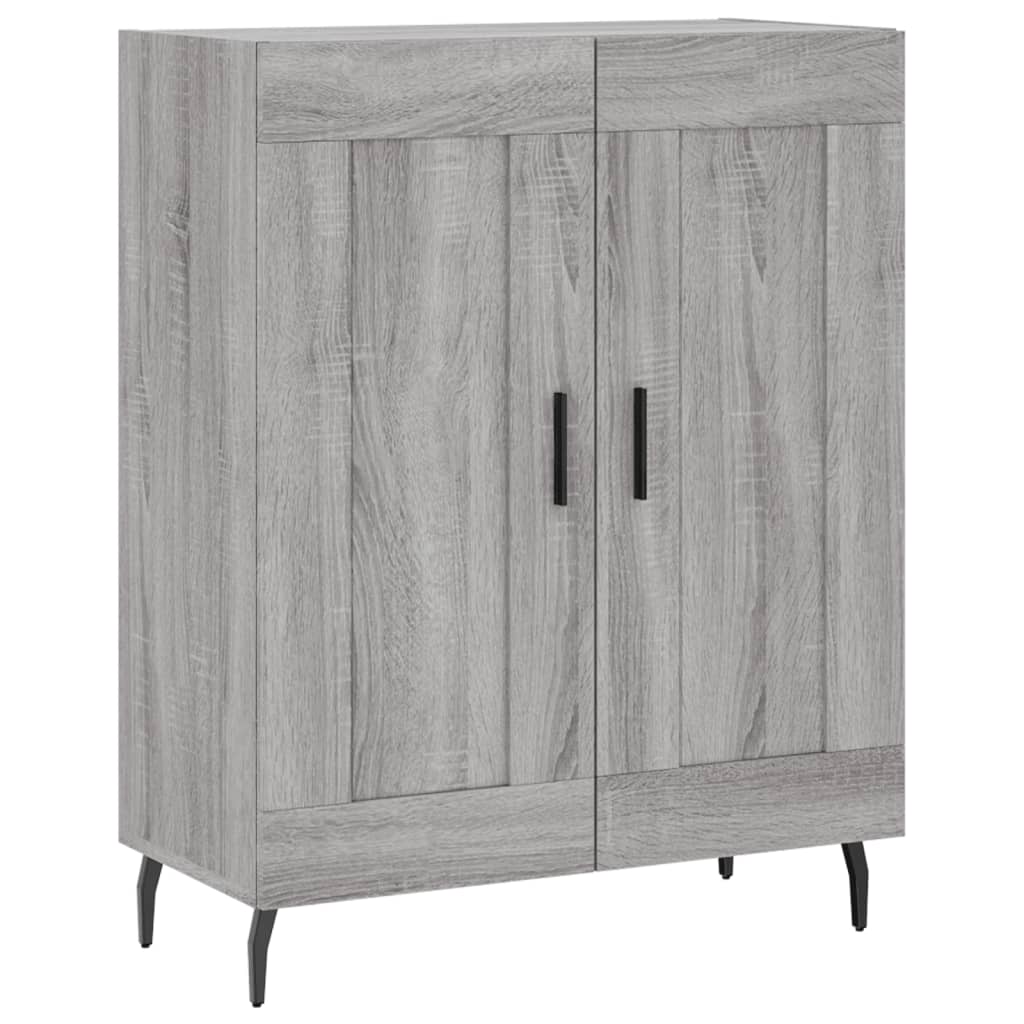Dulap inalt, gri sonoma, 69,5x34x180 cm, lemn compozit — imaginea 7