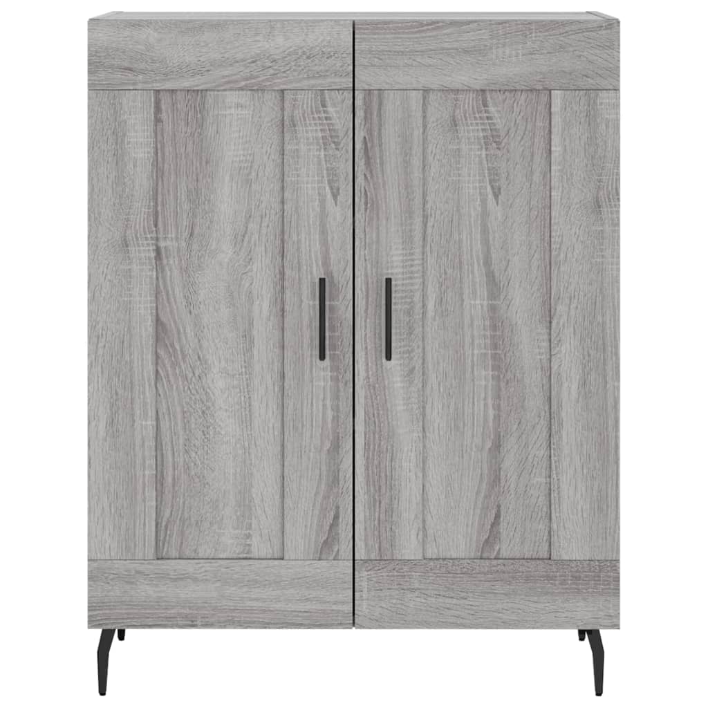 Dulap inalt, gri sonoma, 69,5x34x180 cm, lemn compozit — imaginea 8