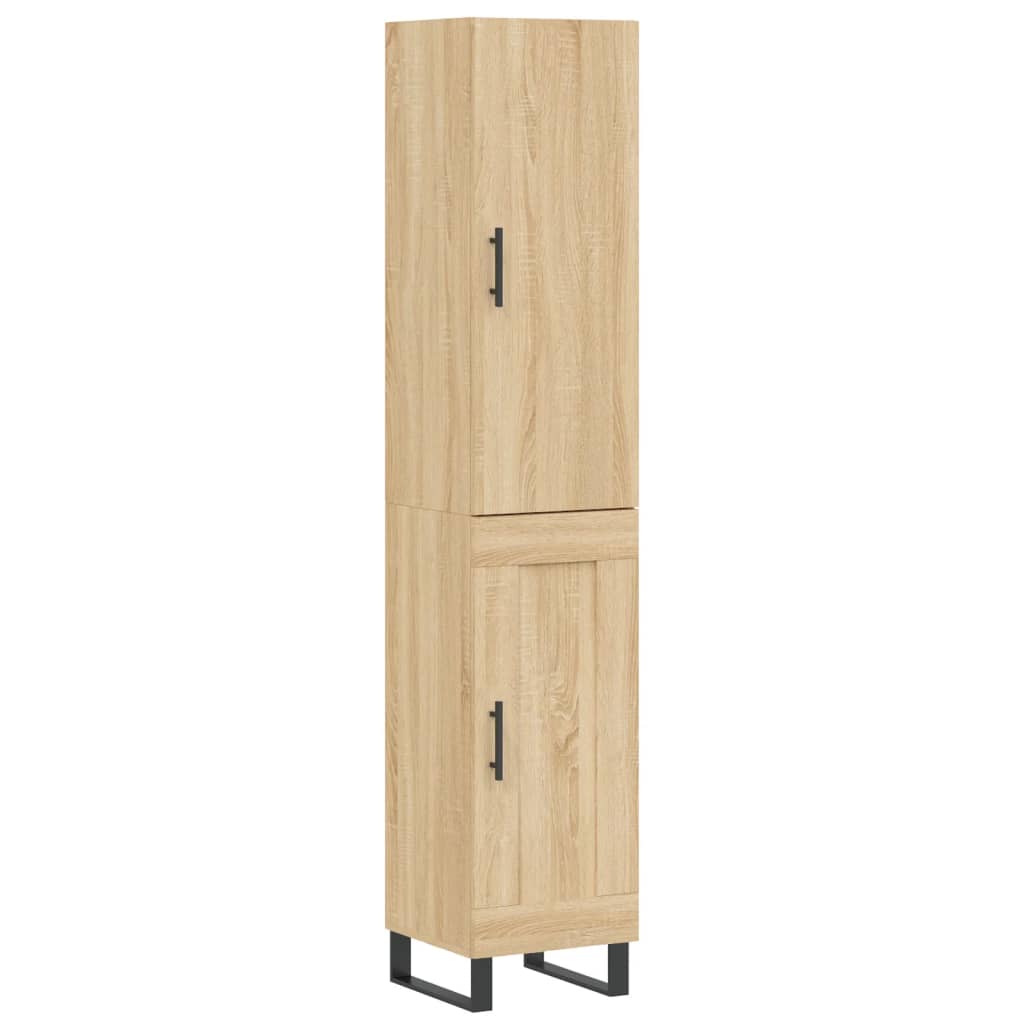 Dulap inalt, stejar sonoma, 34,5x34x180 cm, lemn prelucrat