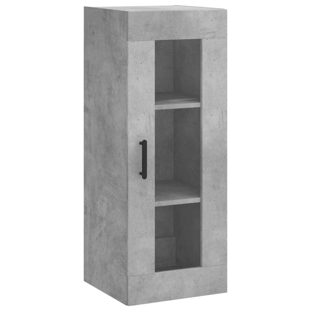 Dulap inalt, gri beton, 34,5x34x180 cm, lemn prelucrat — imaginea 5