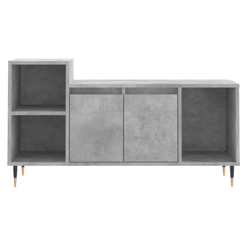 Comoda TV, gri beton, 100x35x55 cm, lemn prelucrat — imaginea 5
