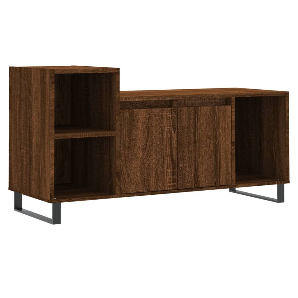 Comoda TV, stejar maro, 100x35x55 cm, lemn prelucrat
