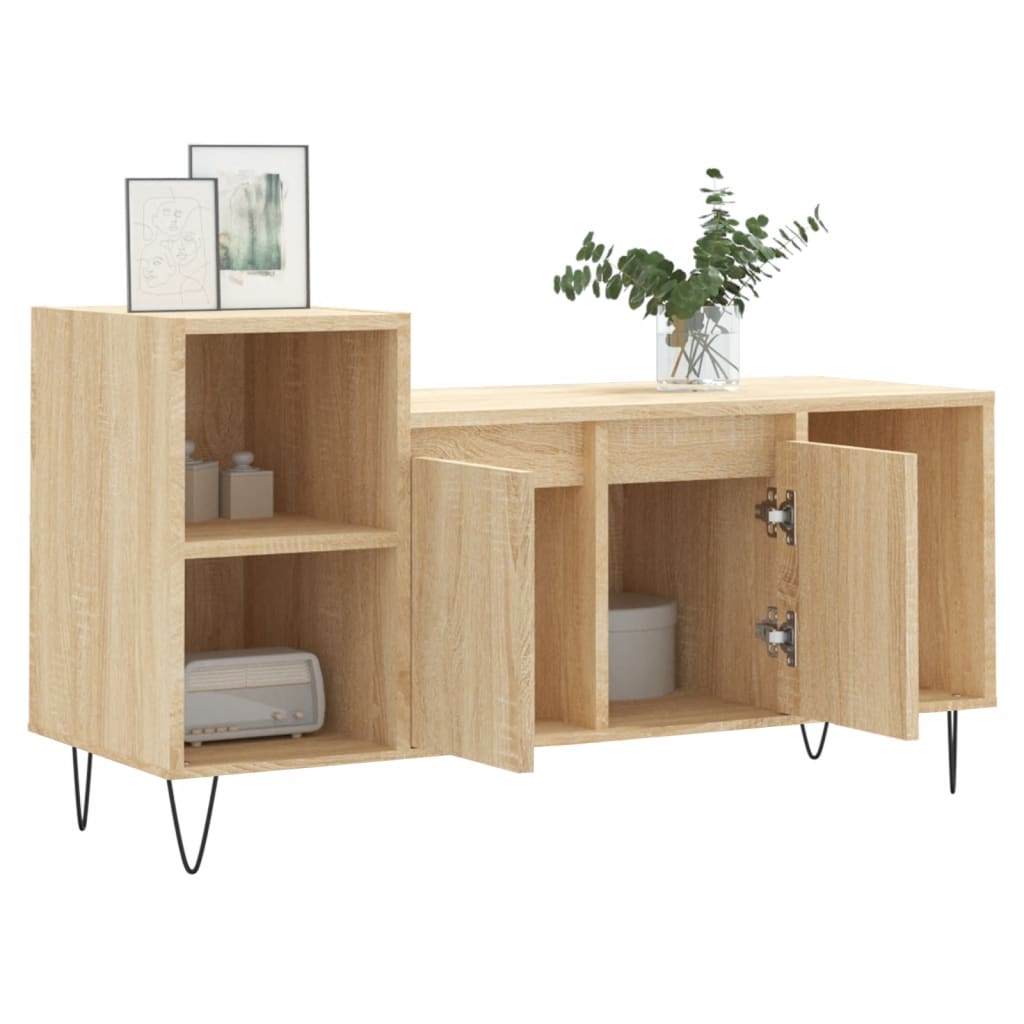 Comoda TV, stejar sonoma, 100x35x55 cm, lemn prelucrat — imaginea 4