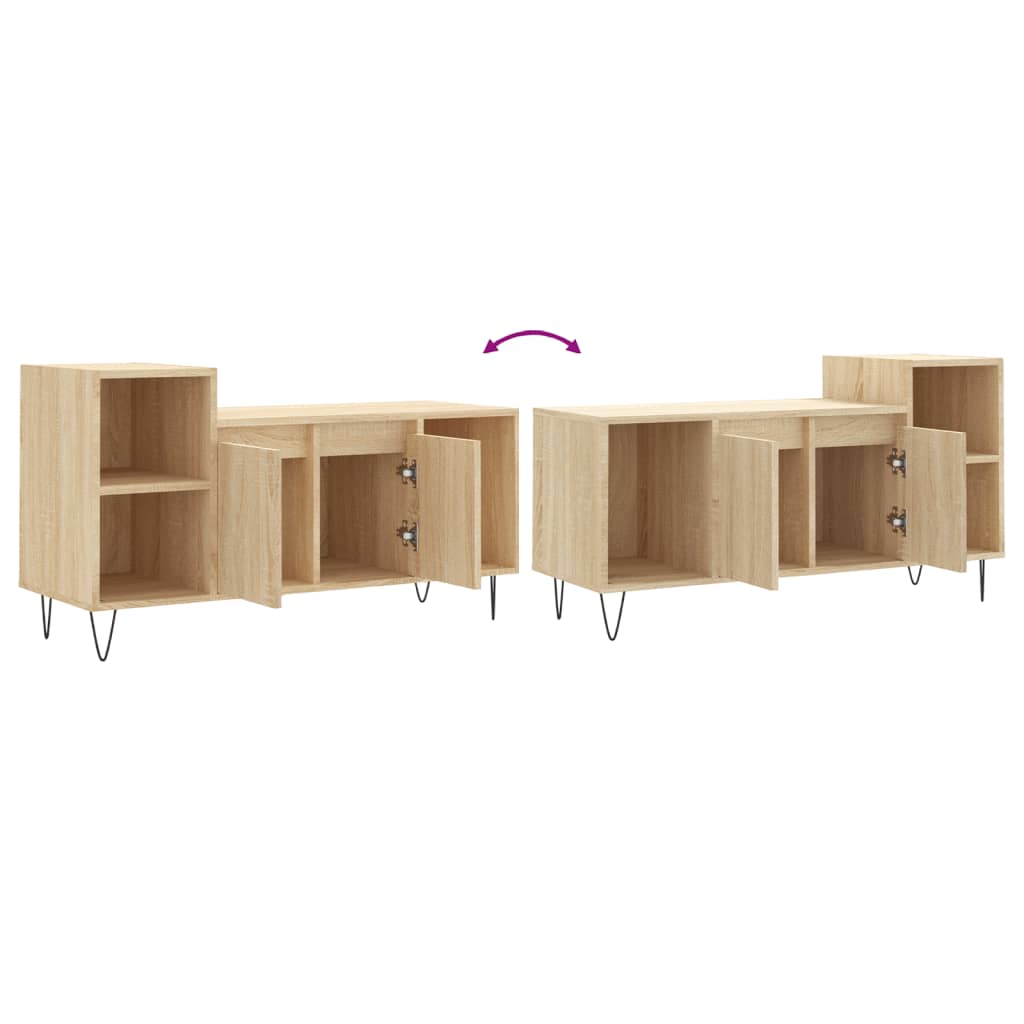 Comoda TV, stejar sonoma, 100x35x55 cm, lemn prelucrat — imaginea 9