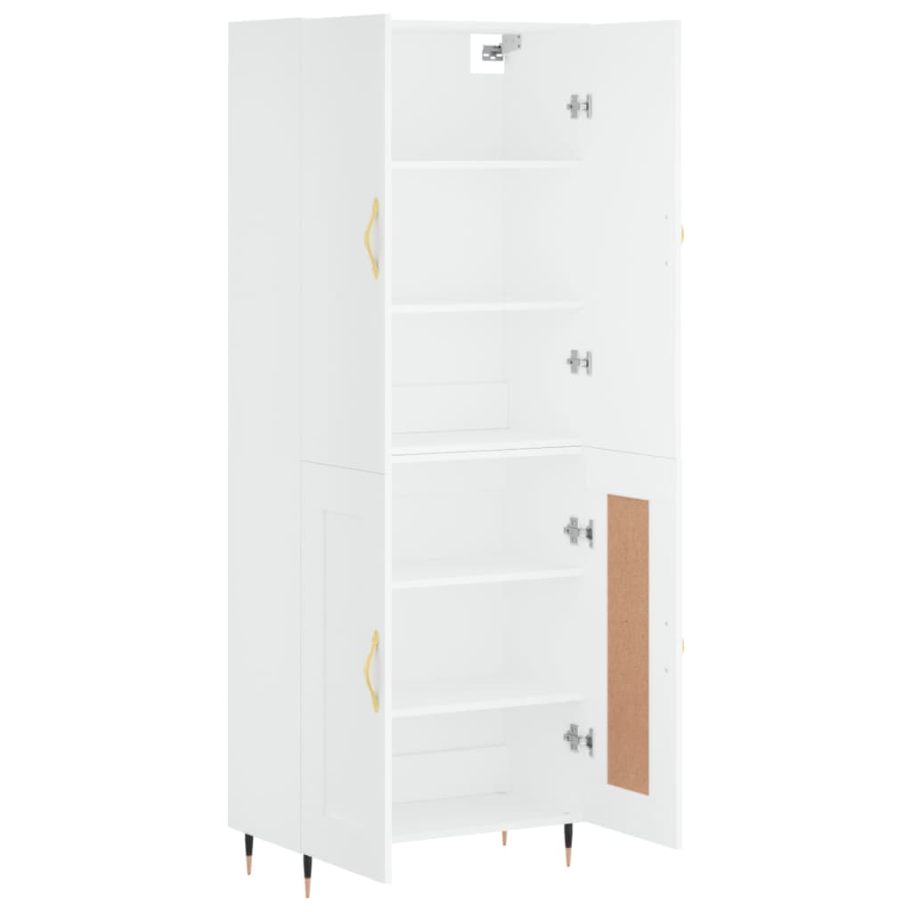 Dulap inalt, alb, 69,5x34x180 cm, lemn compozit — imaginea 4