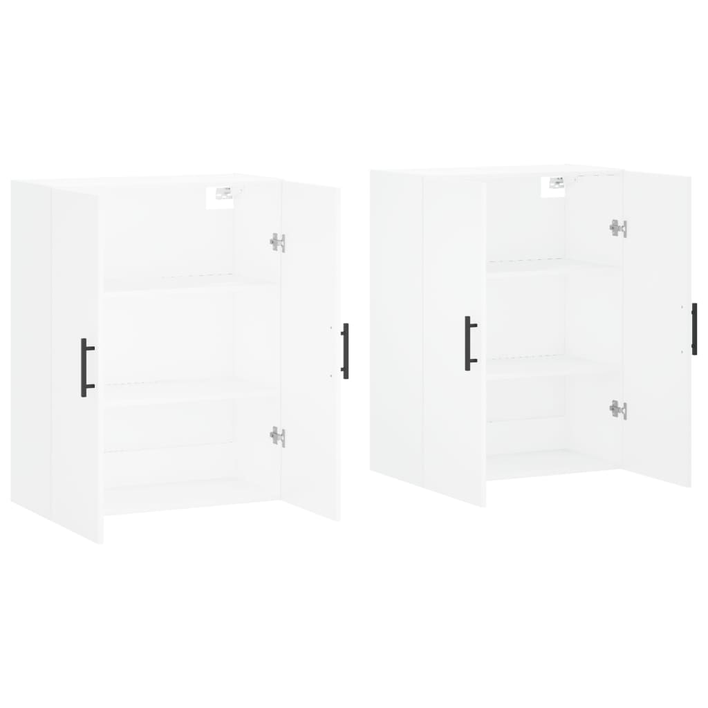 Dulapuri cu montaj pe perete, 2 buc, alb, 69,5x34x90 cm, model negru model tub — imaginea 4