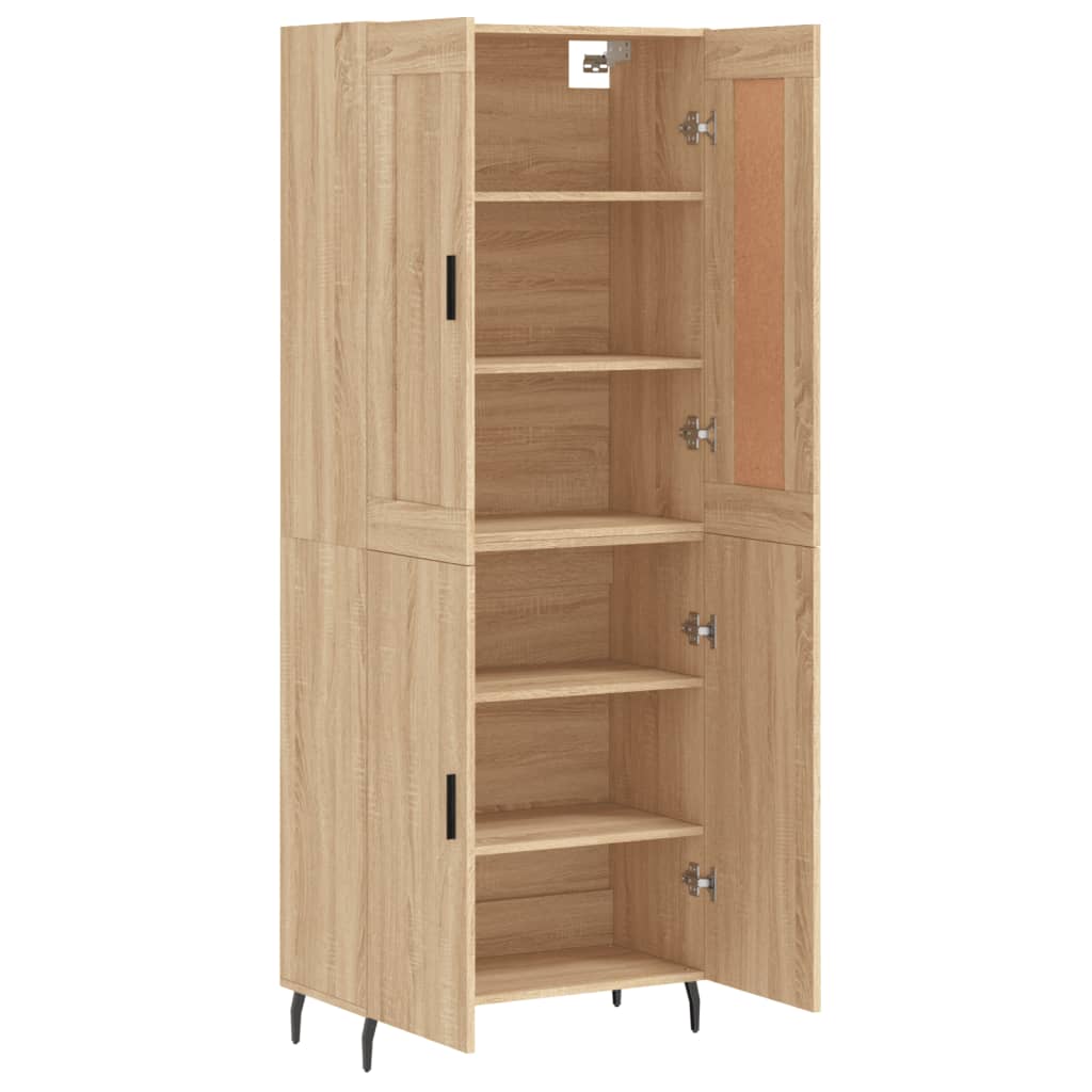 Dulap inalt, stejar sonoma, 69,5x34x180 cm, lemn compozit — imaginea 4