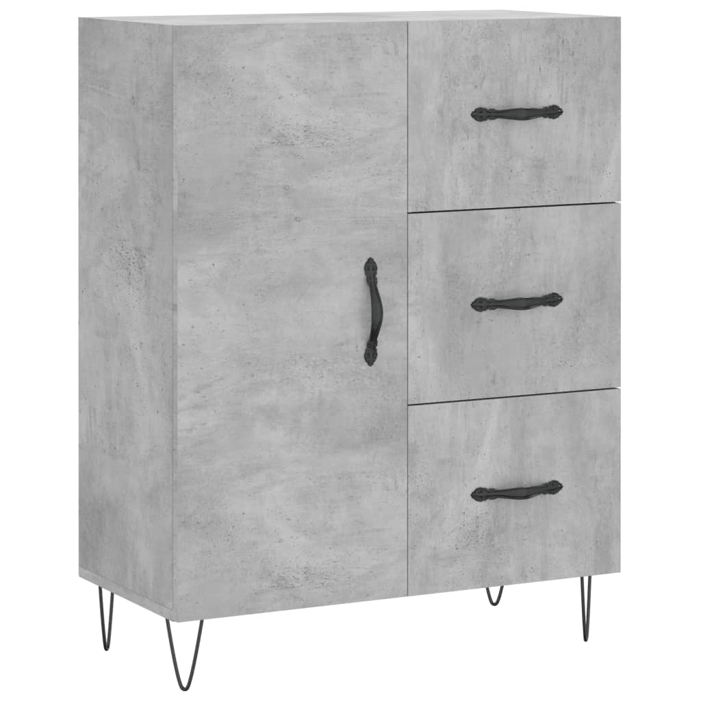 Dulap inalt, gri beton, 69,5x34x180, lemn compozit — imaginea 7
