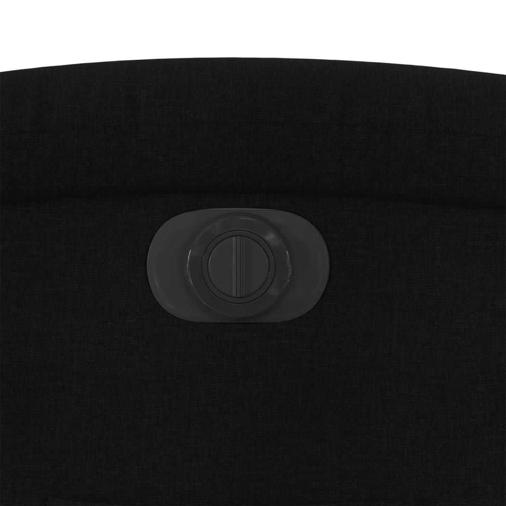 Fotoliu rabatabil electric, negru, material textil — imaginea 11