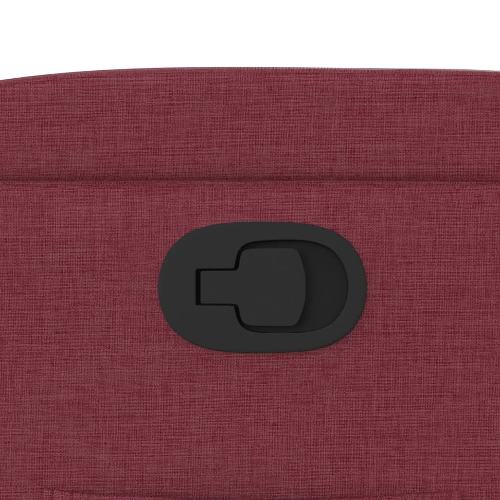 Fotoliu rabatabil, rosu vin, material textil — imaginea 9