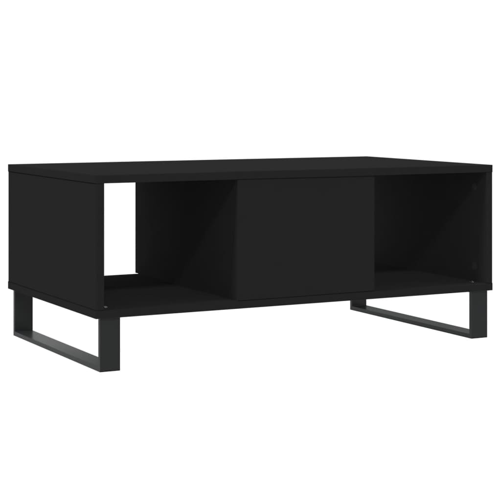 Masuta de cafea, negru, 90x50x36,5 cm, lemn compozit — imaginea 8