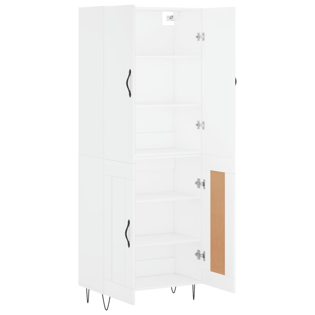 Dulap inalt, alb, 69,5x34x180 cm, lemn compozit — imaginea 4
