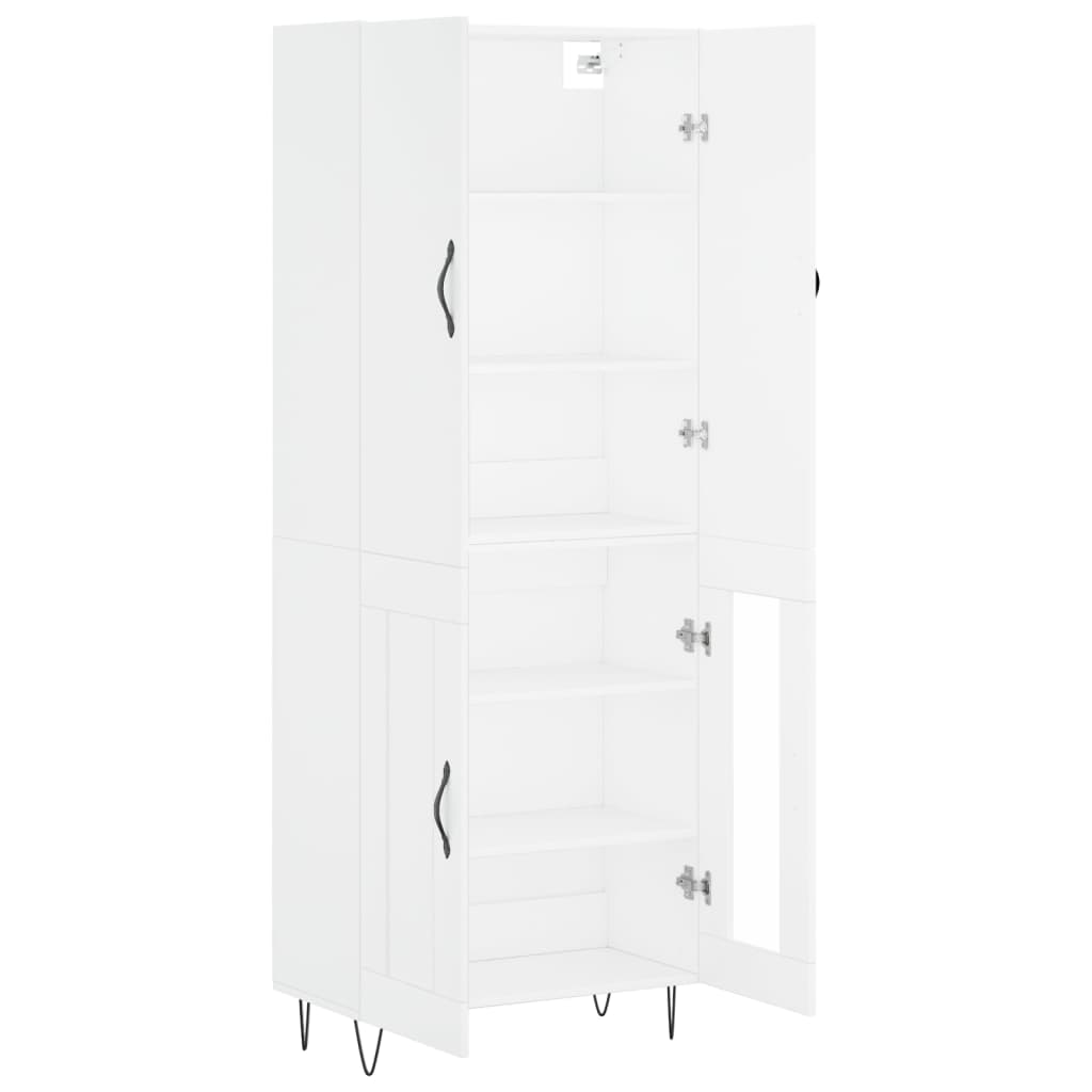Dulap inalt, alb, 69,5x34x180 cm, lemn compozit — imaginea 4