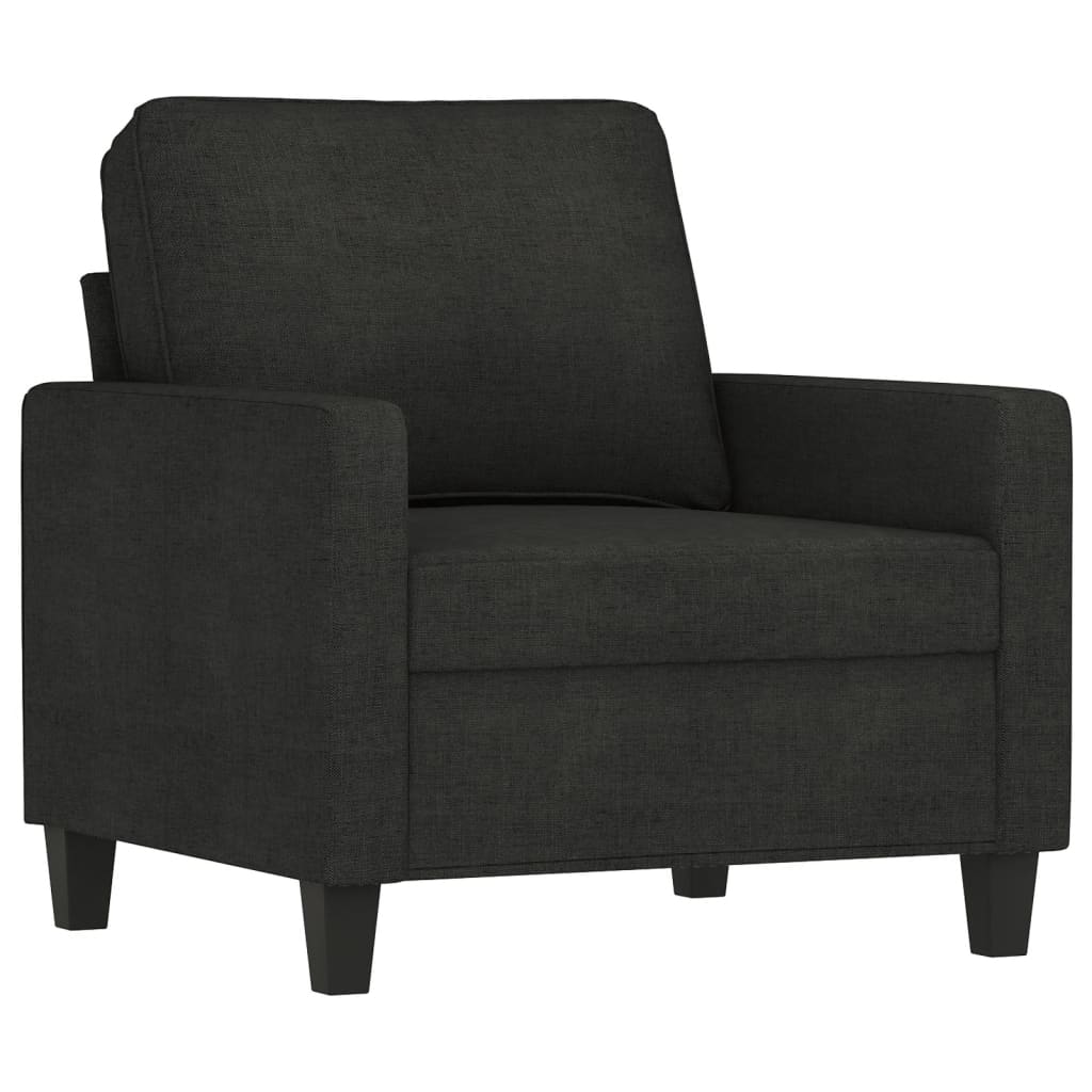 Fotoliu canapea, negru, 60 cm, material textil