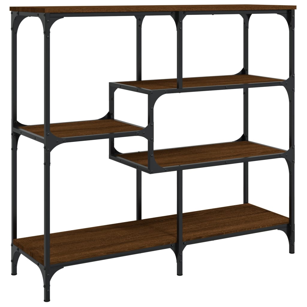 Masuta consola, stejar maro, 103x32x95 cm, lemn prelucrat