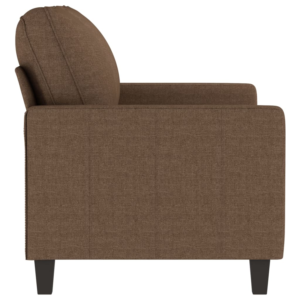 Canapea cu 2 locuri, maro, 120 cm, material textil — imaginea 4