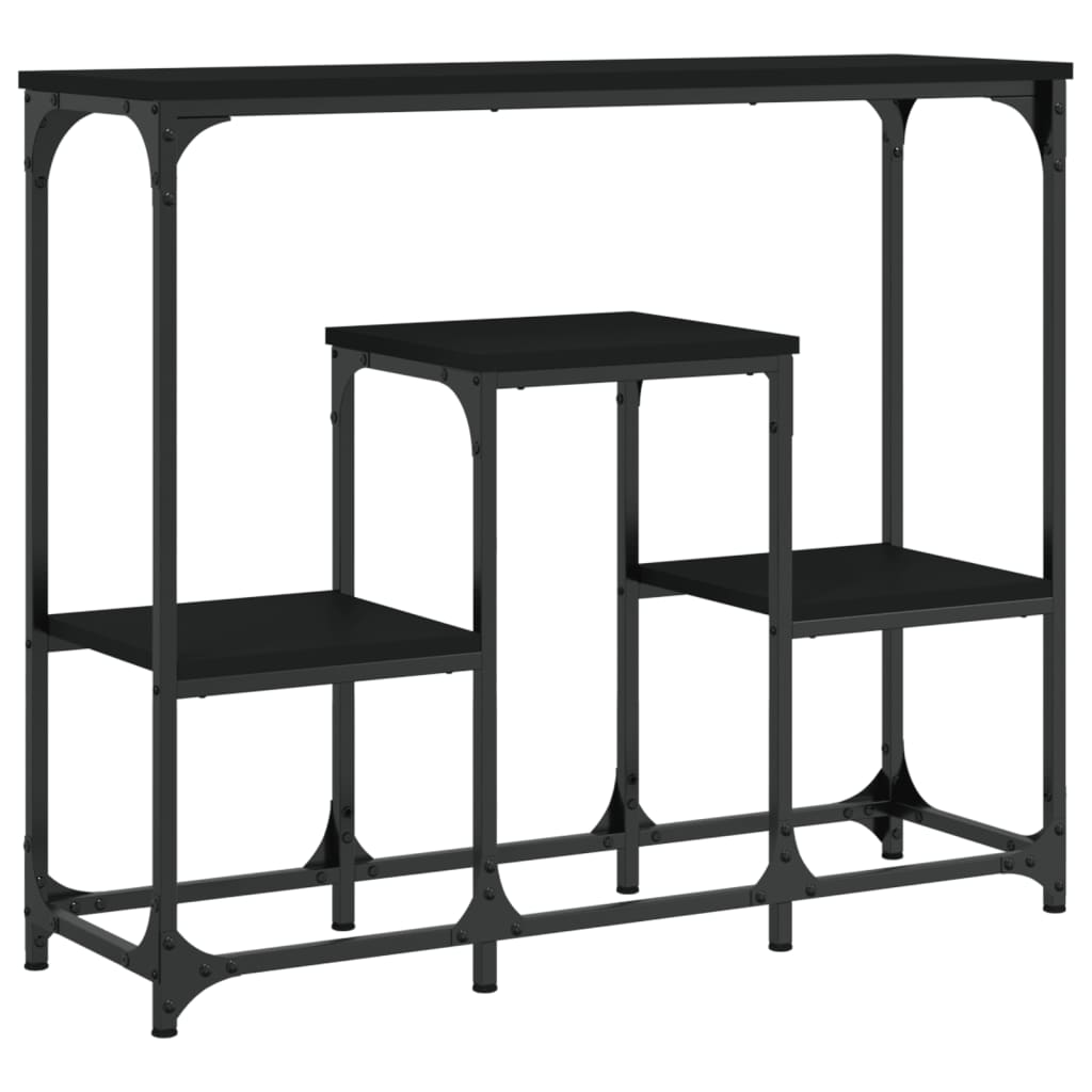 Masuta consola, negru, 89,5x28x76 cm, lemn prelucrat