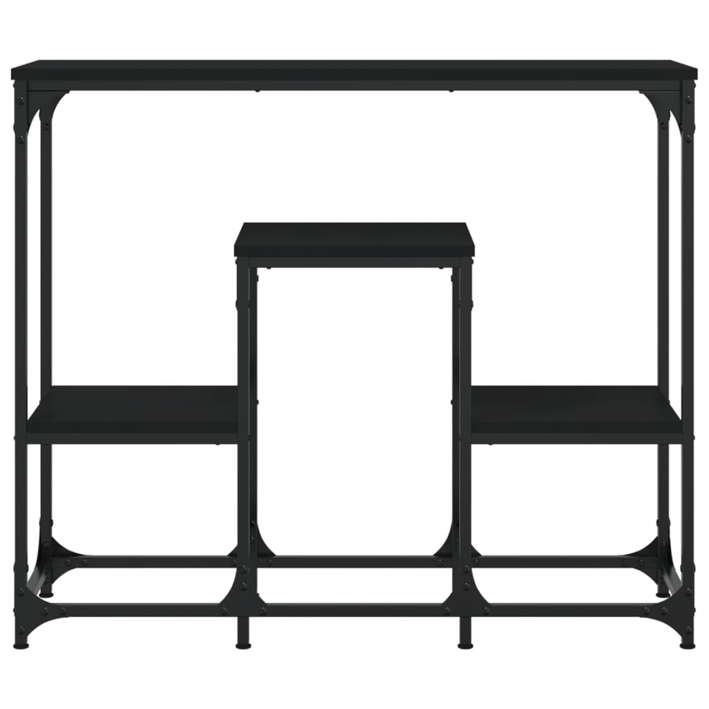 Masuta consola, negru, 89,5x28x76 cm, lemn prelucrat — imaginea 4