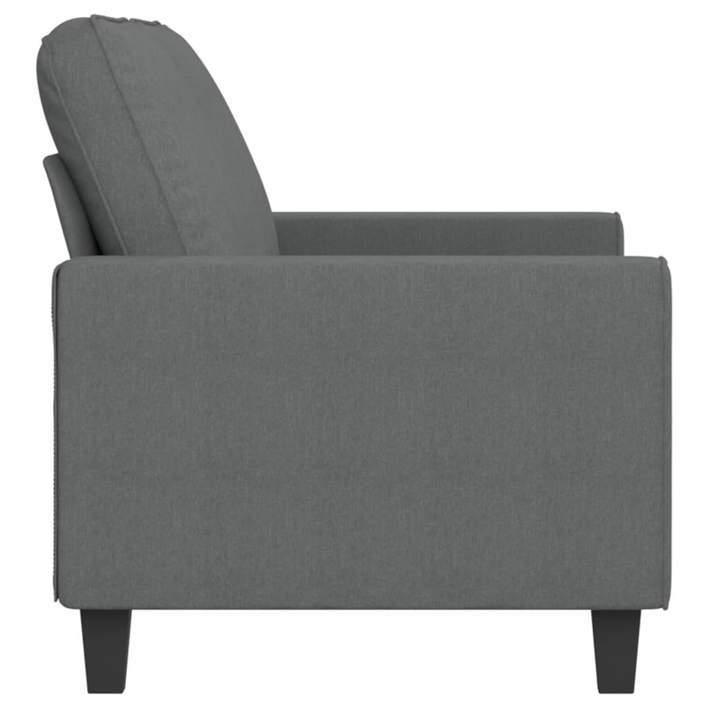 Canapea cu 2 locuri, gri inchis, 140 cm, material textil — imaginea 4